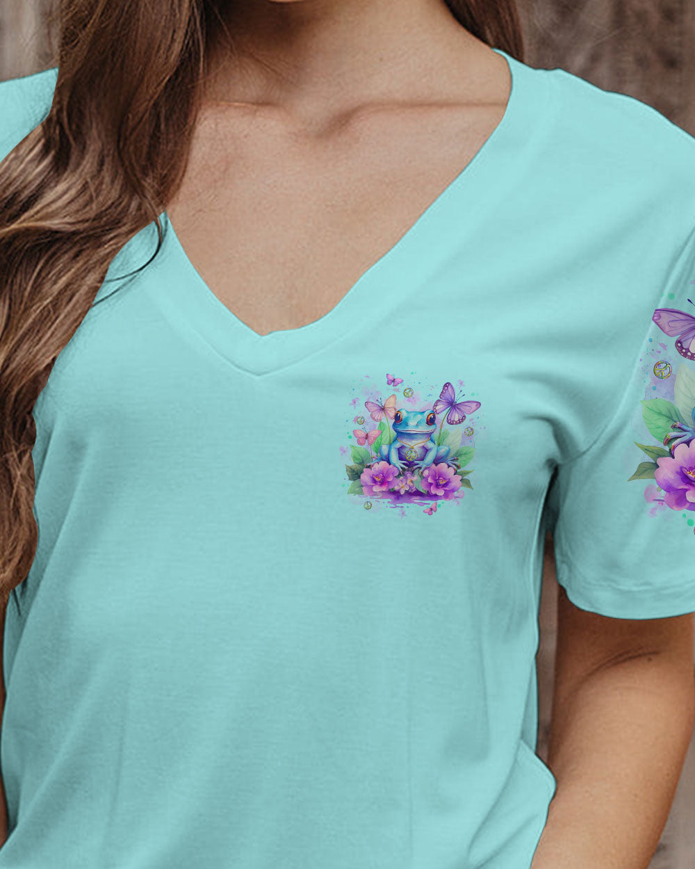 BE YOU THE WORLD WILL ADJUST FROG ALL OVER PRINT - YHLT0812232