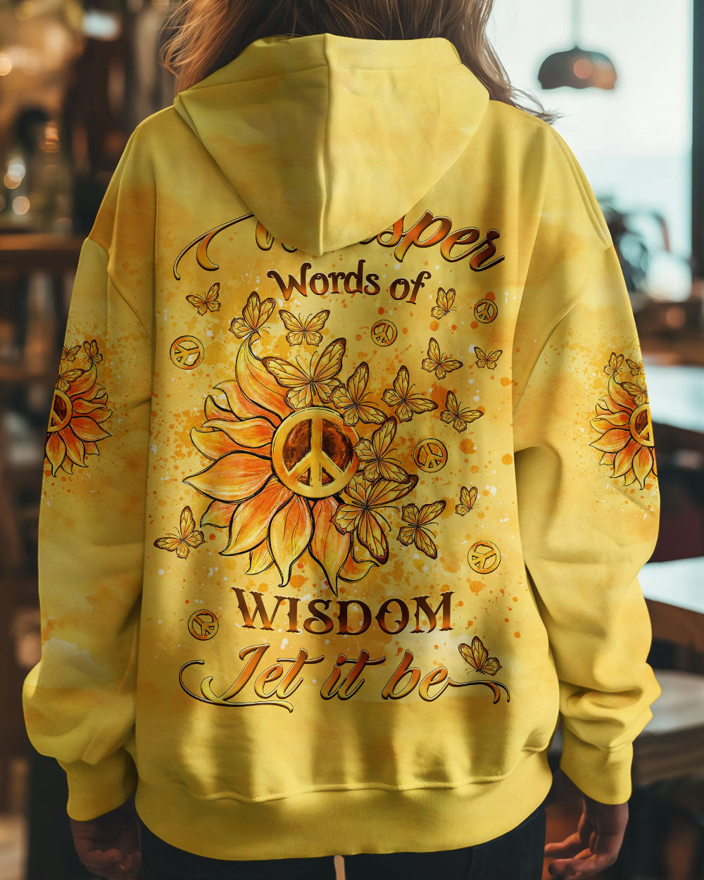 WHISPER WORDS OF WISDOM SUNFLOWER BUTTERFLY ALL OVER PRINT - YHLT0908243
