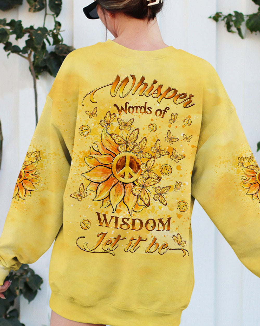 WHISPER WORDS OF WISDOM SUNFLOWER BUTTERFLY ALL OVER PRINT - YHLT0908243
