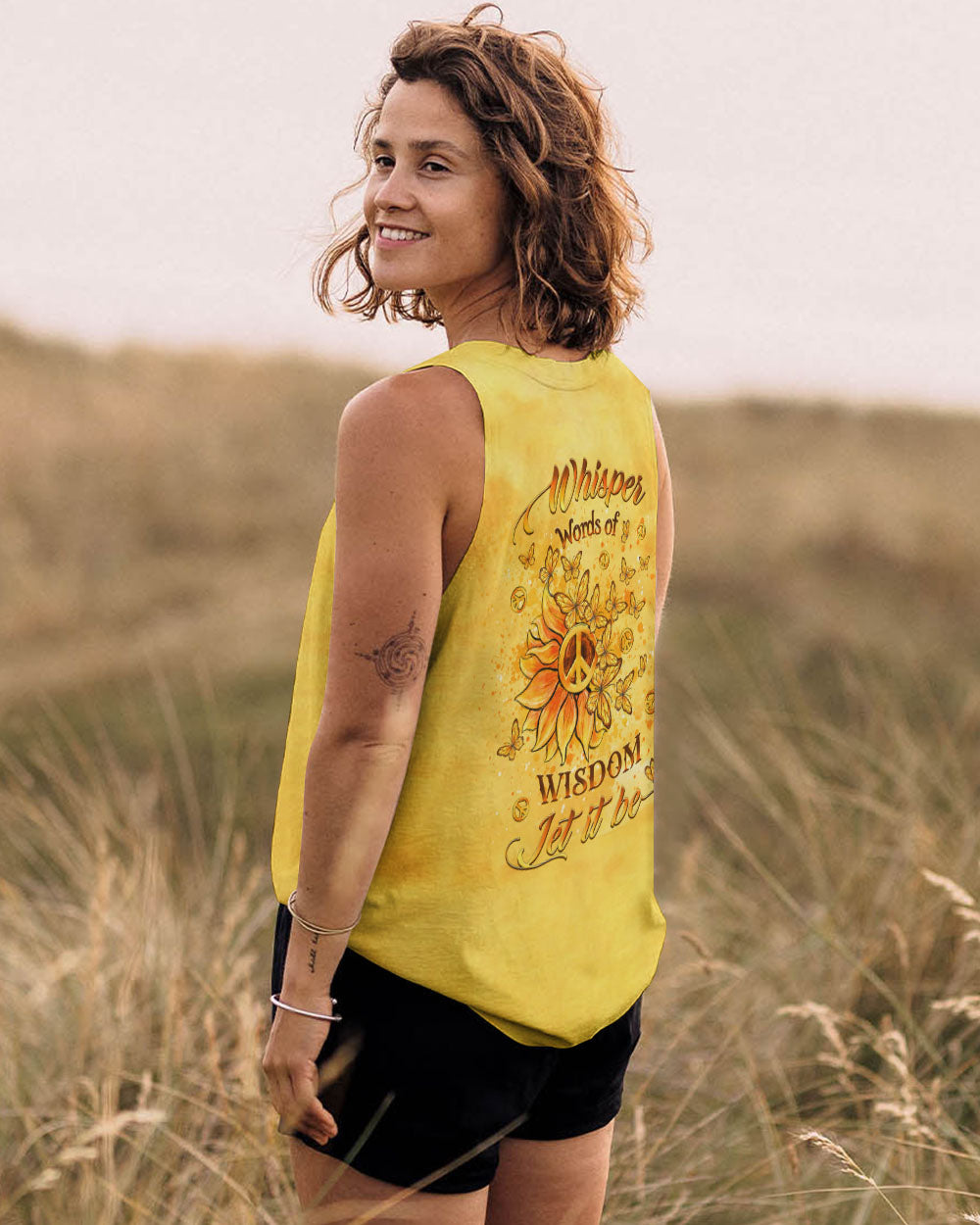 WHISPER WORDS OF WISDOM SUNFLOWER BUTTERFLY ALL OVER PRINT - YHLT0908243