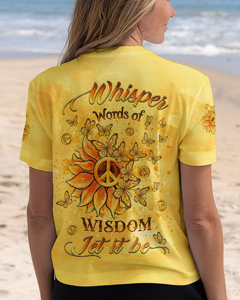 WHISPER WORDS OF WISDOM SUNFLOWER BUTTERFLY ALL OVER PRINT - YHLT0908243