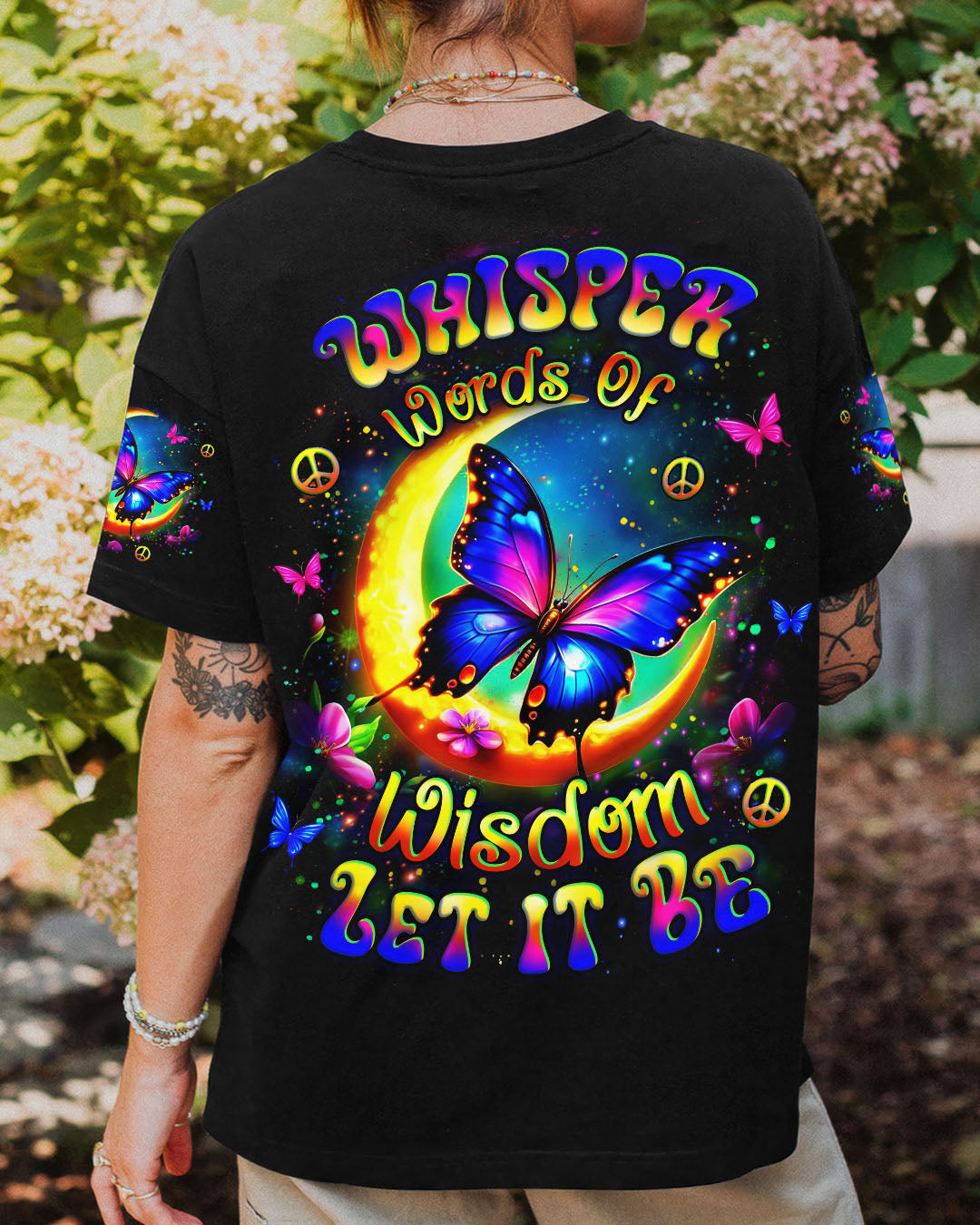 WHISPER WORDS OF WISDOM LET IT BE BUTTERFLY ALL OVER PRINT - YHLT0910251