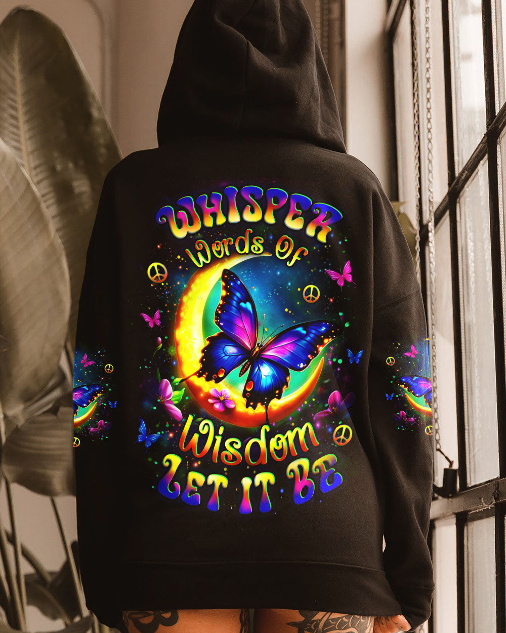 WHISPER WORDS OF WISDOM LET IT BE BUTTERFLY ALL OVER PRINT - YHLT0910251