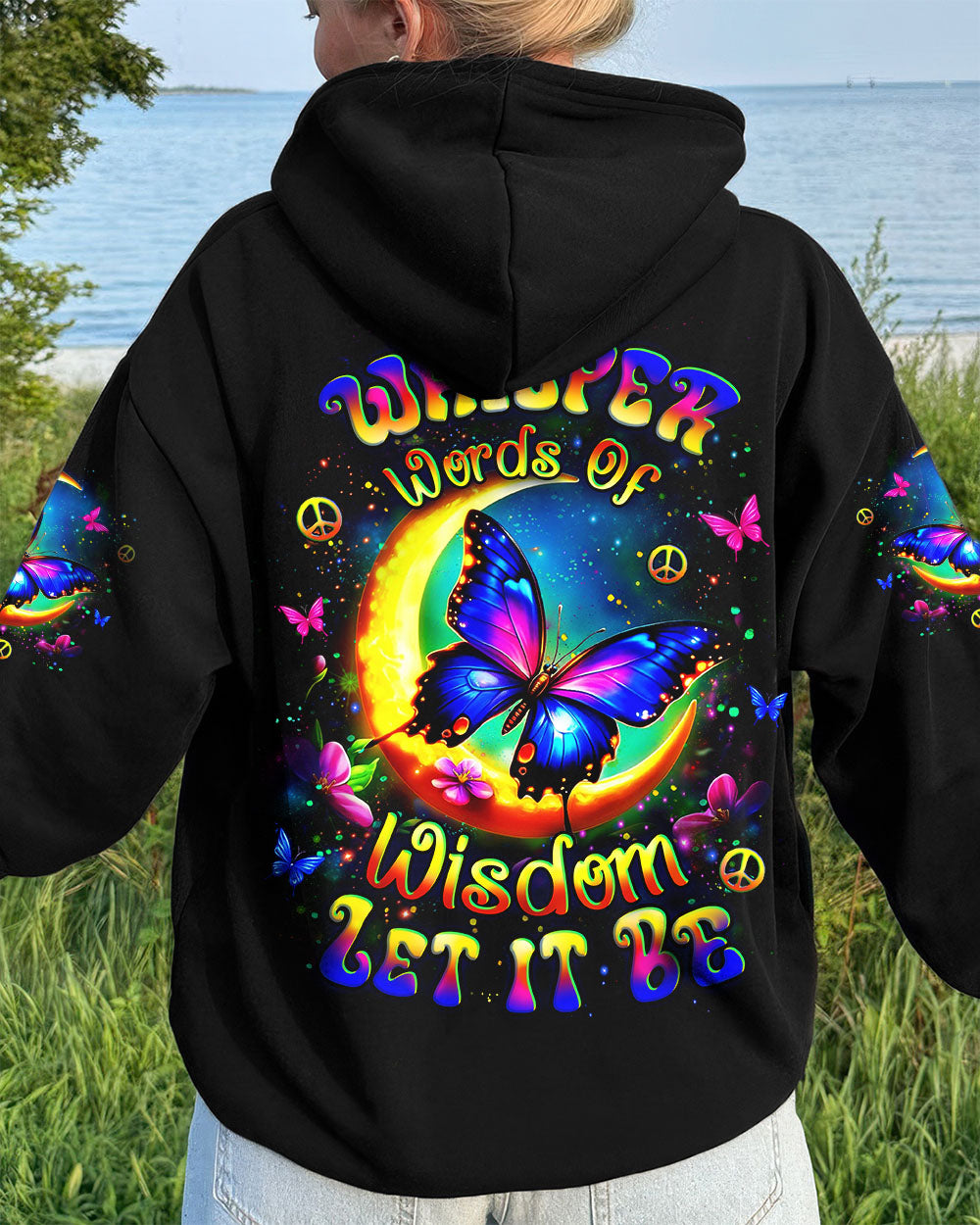 WHISPER WORDS OF WISDOM LET IT BE BUTTERFLY ALL OVER PRINT - YHLT0910251