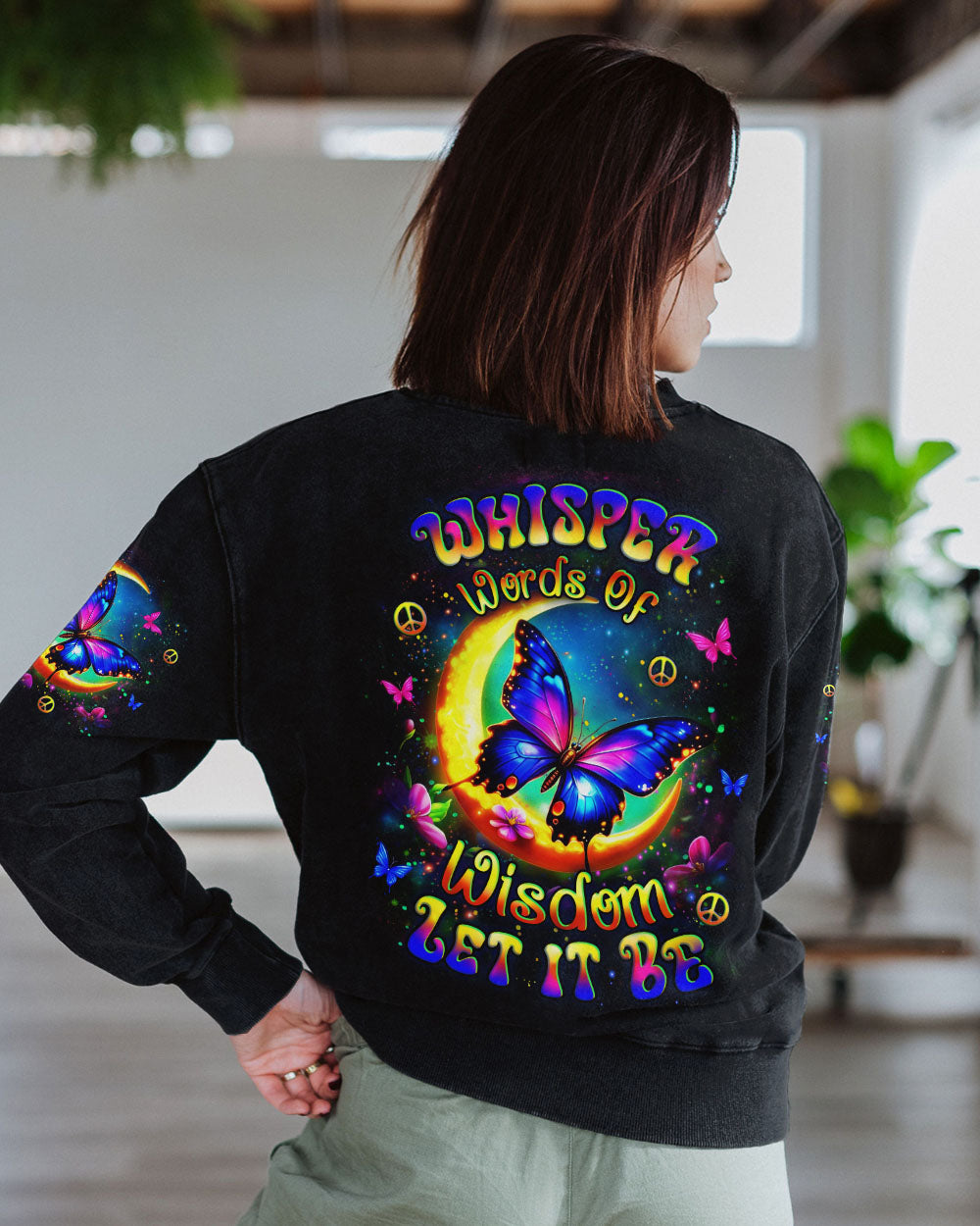 WHISPER WORDS OF WISDOM LET IT BE BUTTERFLY ALL OVER PRINT - YHLT0910251