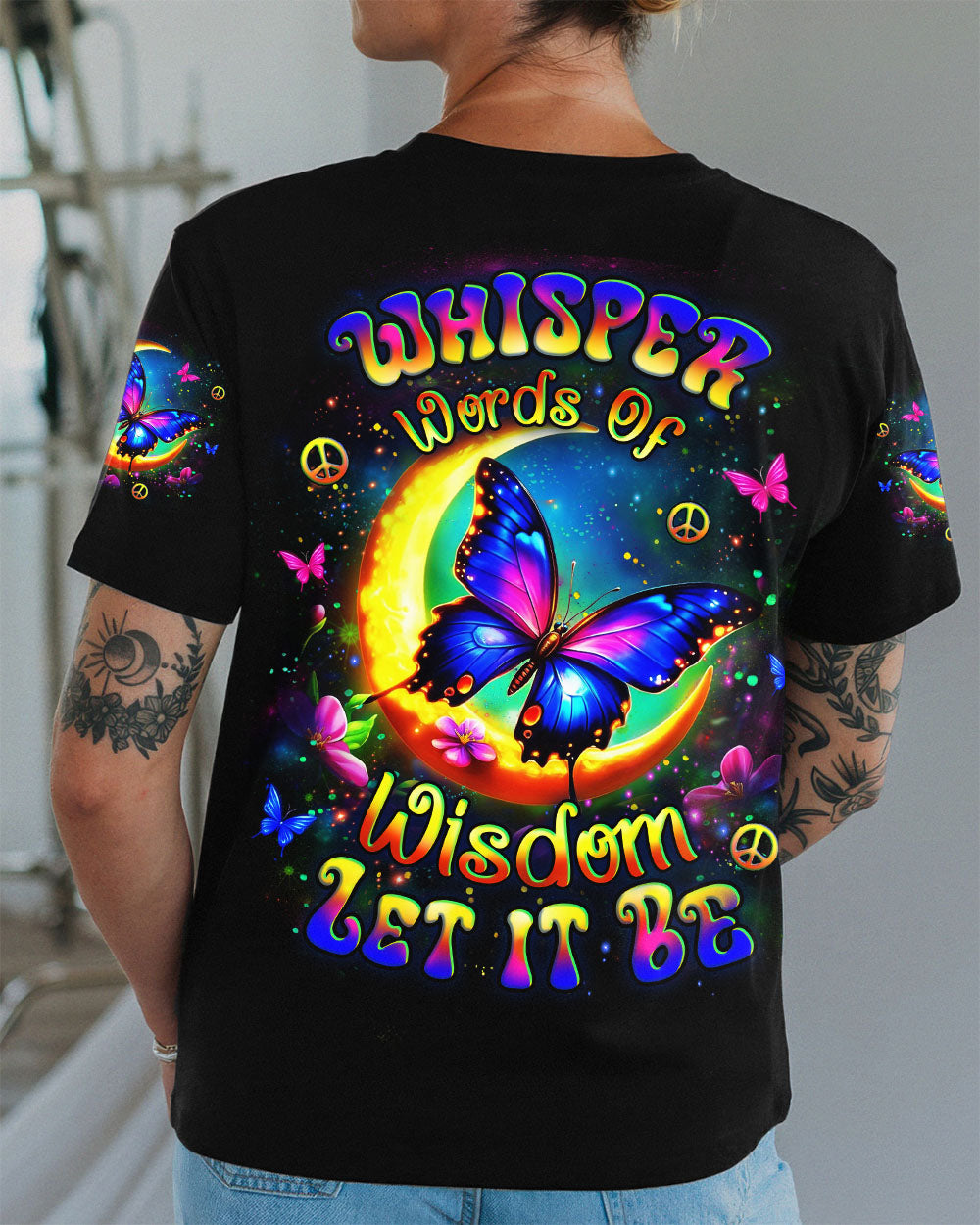 WHISPER WORDS OF WISDOM LET IT BE BUTTERFLY ALL OVER PRINT - YHLT0910251