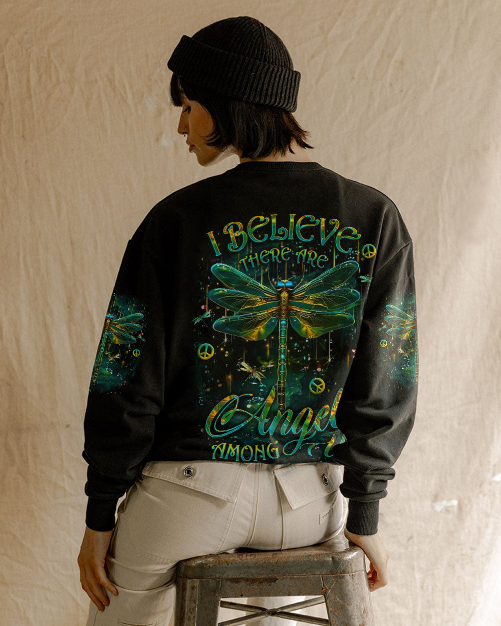 I BELIEVE THERE ARE ANGELS AMONG US DRAGONFLY ALL OVER PRINT - YHLT0912243