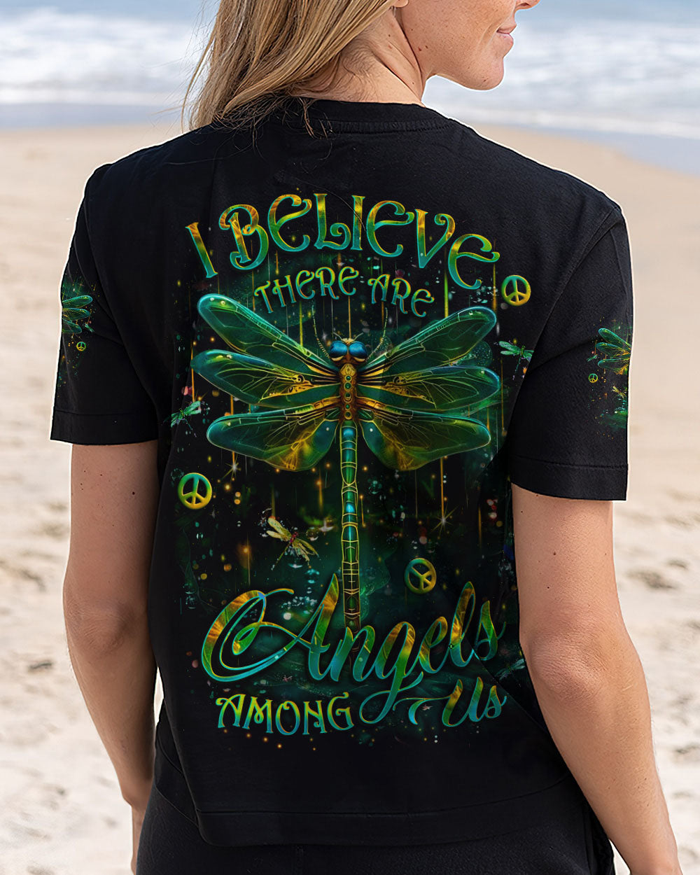 I BELIEVE THERE ARE ANGELS AMONG US DRAGONFLY ALL OVER PRINT - YHLT0912243