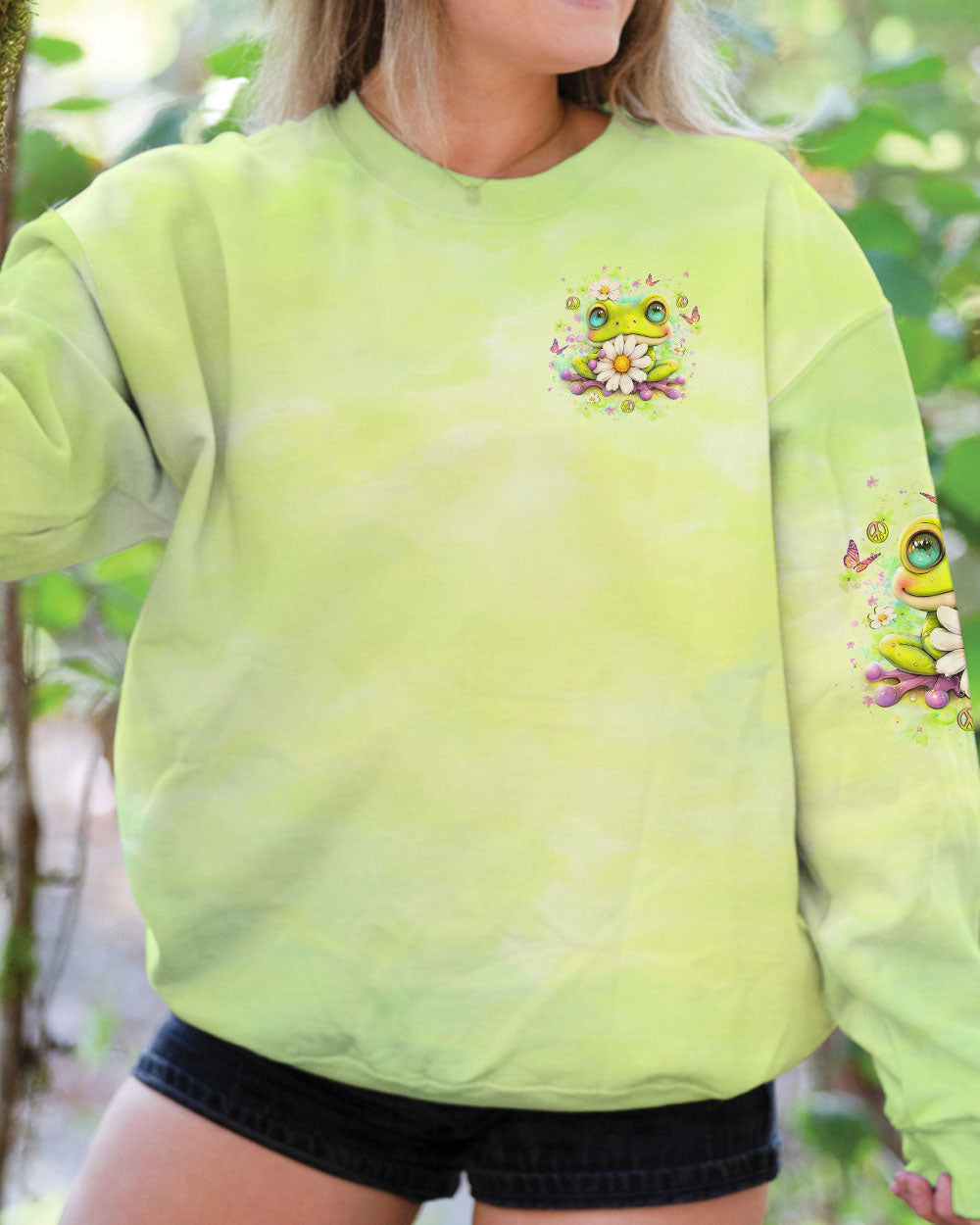 BE YOU THE WORLD WILL ADJUST FROG ALL OVER PRINT - YHLT1007252