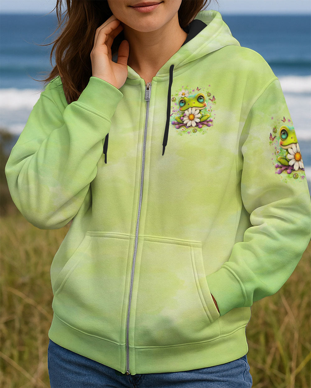 BE YOU THE WORLD WILL ADJUST FROG ALL OVER PRINT - YHLT1007252