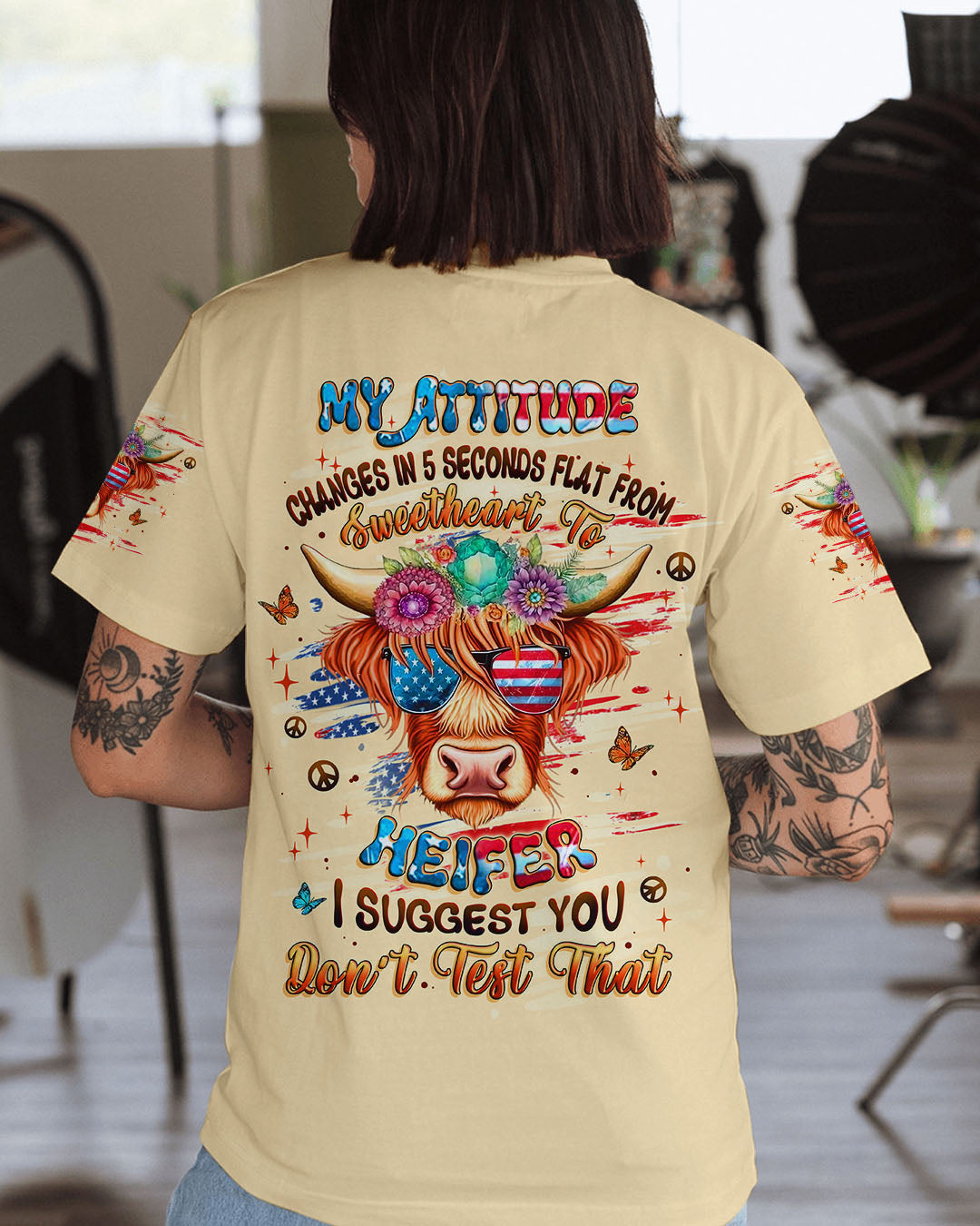 MY ATTITUDE CHANGES IN 5 SECONDS HEIFER ALL OVER PRINT - YHLT1009251