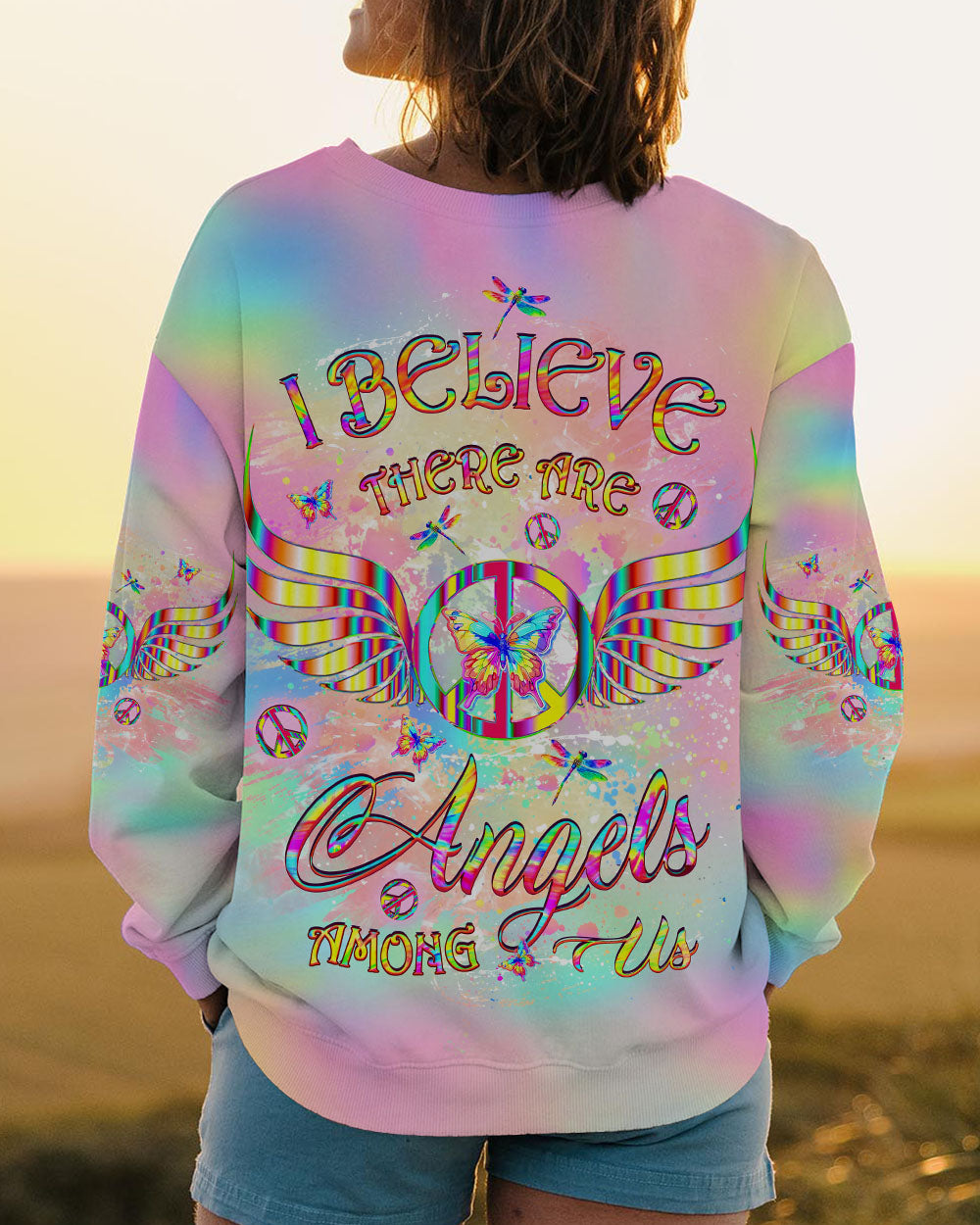 I BELIEVE THERE ARE ANGELS AMONG US ALL OVER PRINT - YHLT1010243