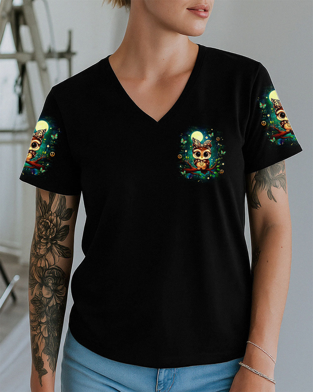 BE YOU THE WORLD WILL ADJUST OWL ALL OVER PRINT - YHLT1010251