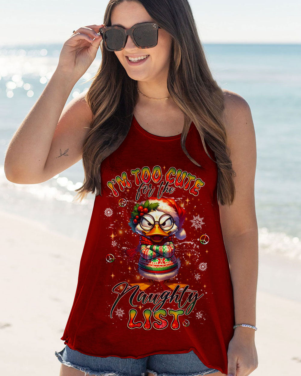 I’M TOO CUTE FOR THE NAUGHTY LIST CHRISTMAS DUCK ALL OVER PRINT - YHLT1011251