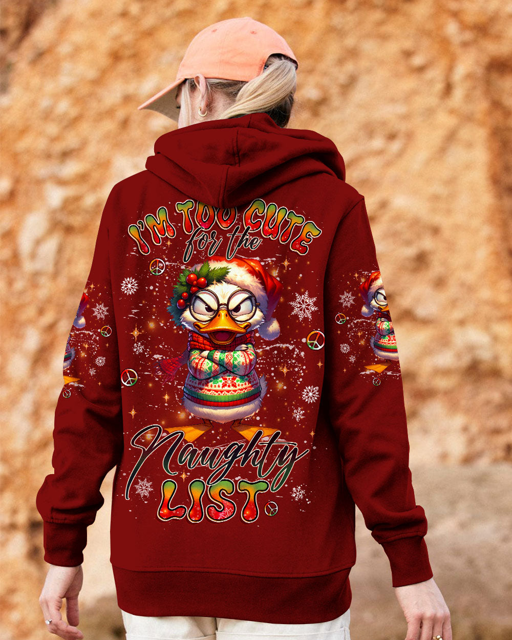 I’M TOO CUTE FOR THE NAUGHTY LIST CHRISTMAS DUCK ALL OVER PRINT - YHLT1011251