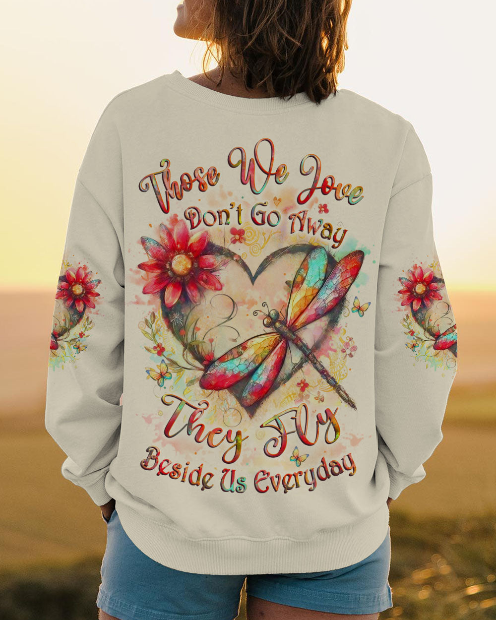 THOSE WE LOVE DON'T GO AWAY DRAGONFLY ALL OVER PRINT - YHLT1102253