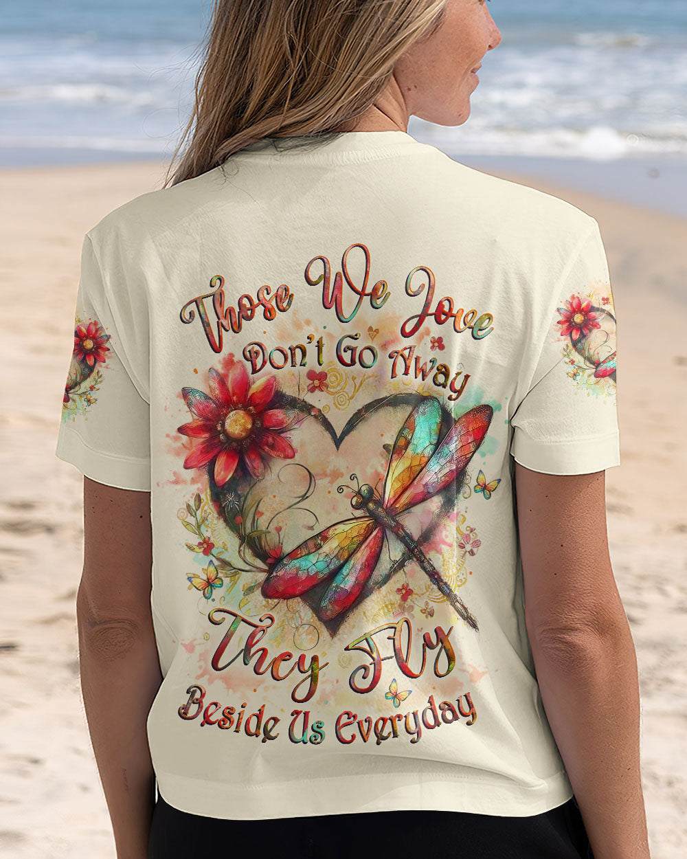 THOSE WE LOVE DON'T GO AWAY DRAGONFLY ALL OVER PRINT - YHLT1102253