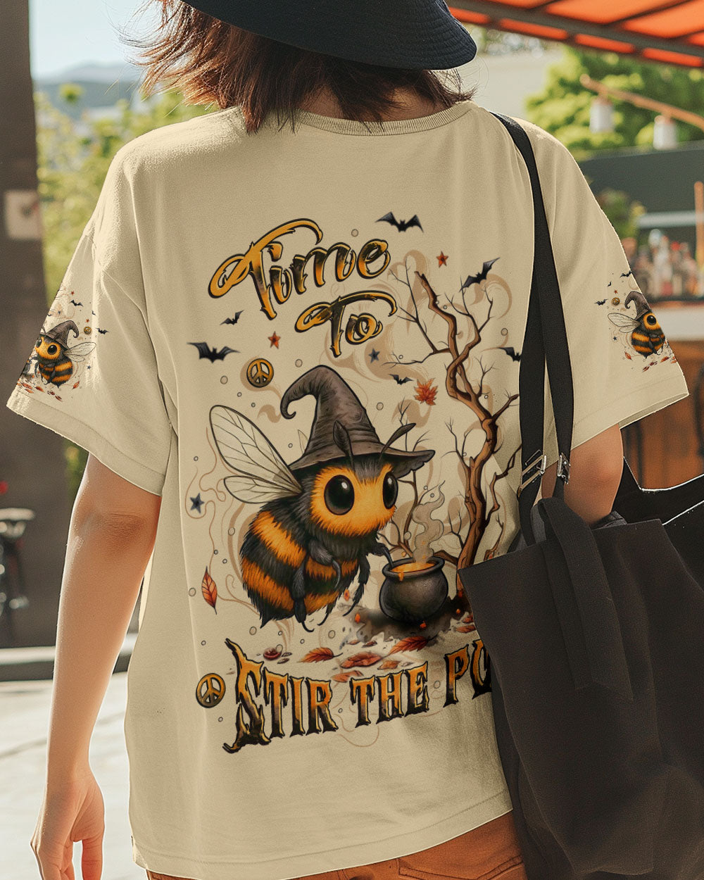 TIME TO STIR THE POT BEE WITCH HALLOWEEN ALL OVER PRINT - YHLT1107251