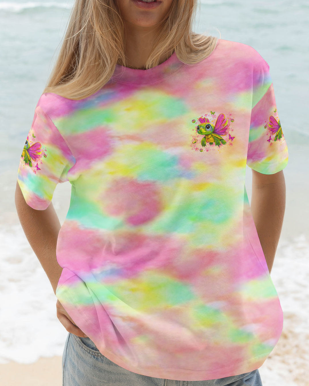 BE YOU THE WORLD WILL ADJUST TURTLE ALL OVER PRINT - YHLT1108254