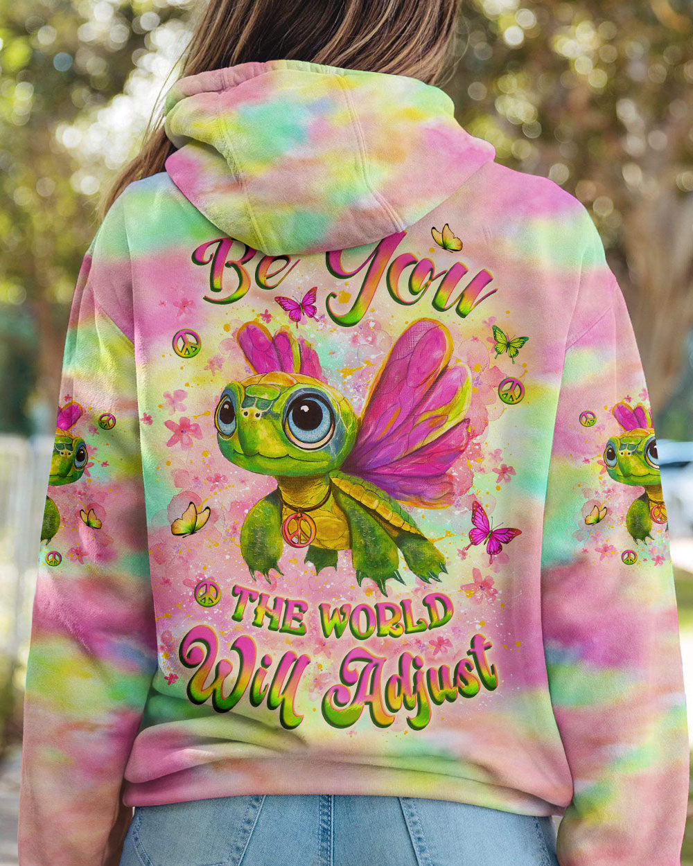 BE YOU THE WORLD WILL ADJUST TURTLE ALL OVER PRINT - YHLT1108254