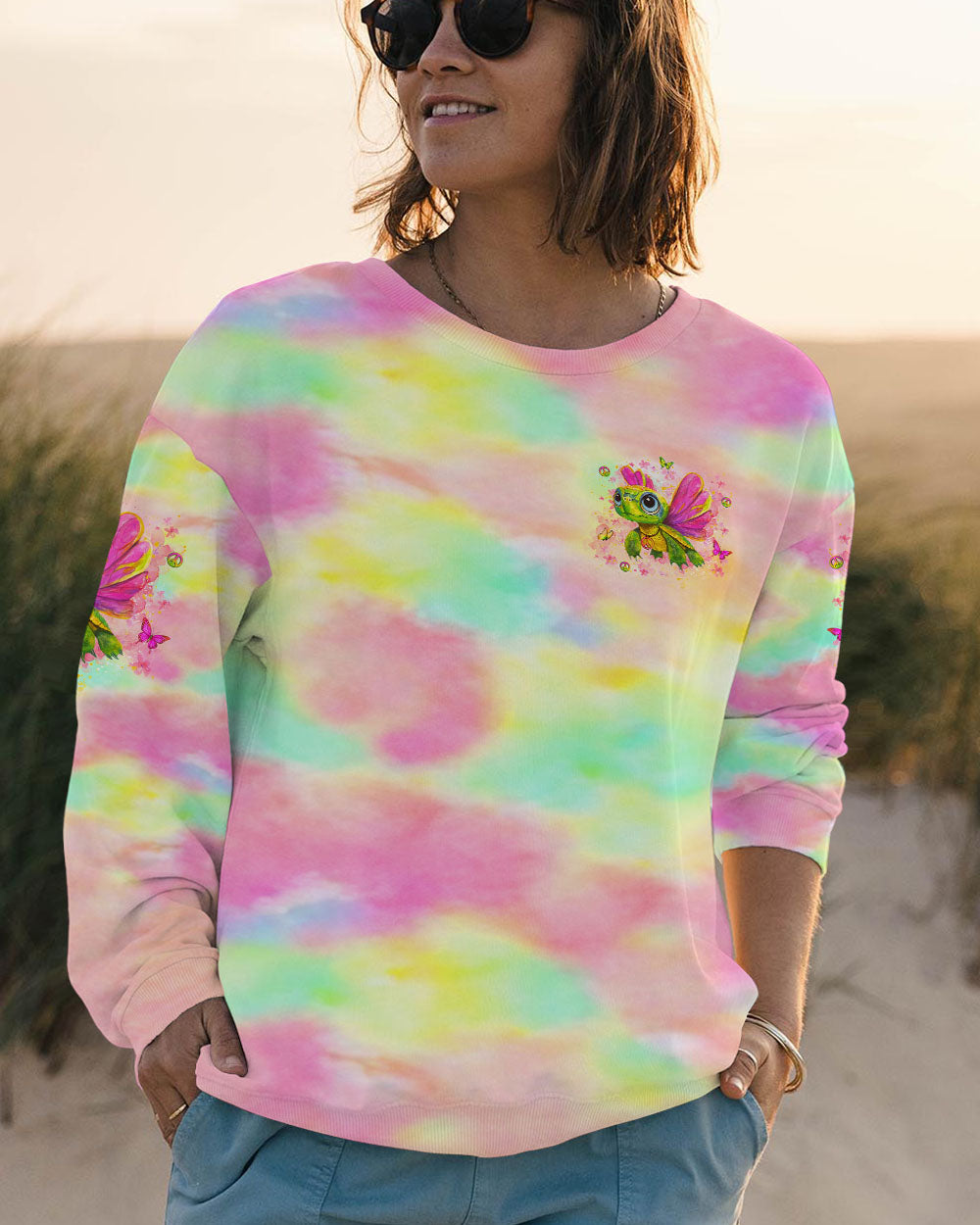 BE YOU THE WORLD WILL ADJUST TURTLE ALL OVER PRINT - YHLT1108254