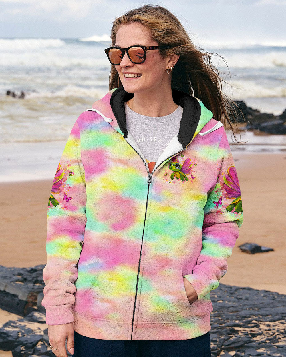 BE YOU THE WORLD WILL ADJUST TURTLE ALL OVER PRINT - YHLT1108254
