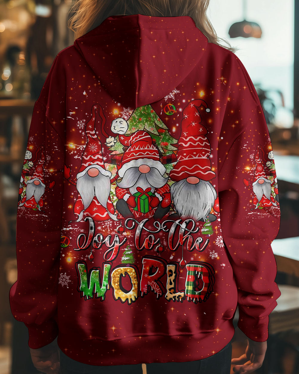 JOY TO THE WORLD CHRISTMAS GNOMES ALL OVER PRINT - YHLT1110243