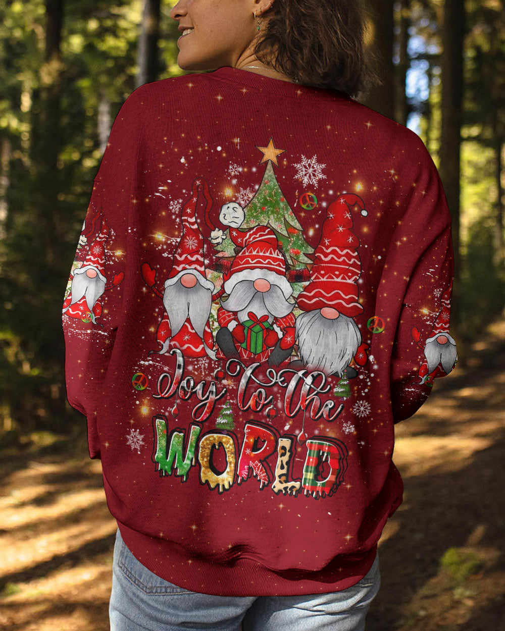 JOY TO THE WORLD CHRISTMAS GNOMES ALL OVER PRINT - YHLT1110243
