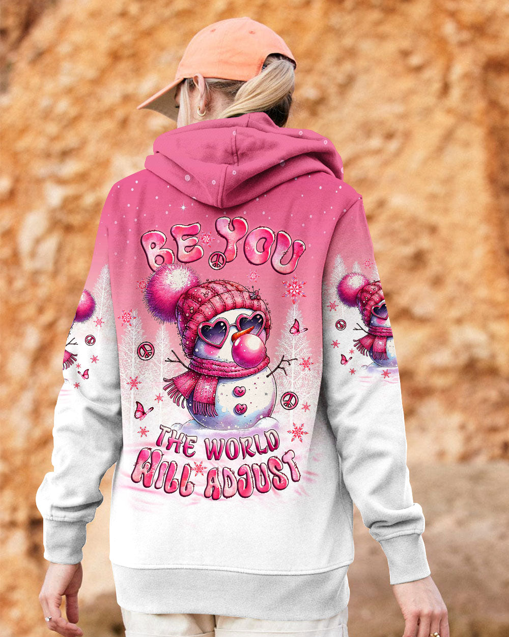 BE YOU THE WORLD WILL ADJUST SNOWMAN CHRISTMAS ALL OVER PRINT - YHLT1111252