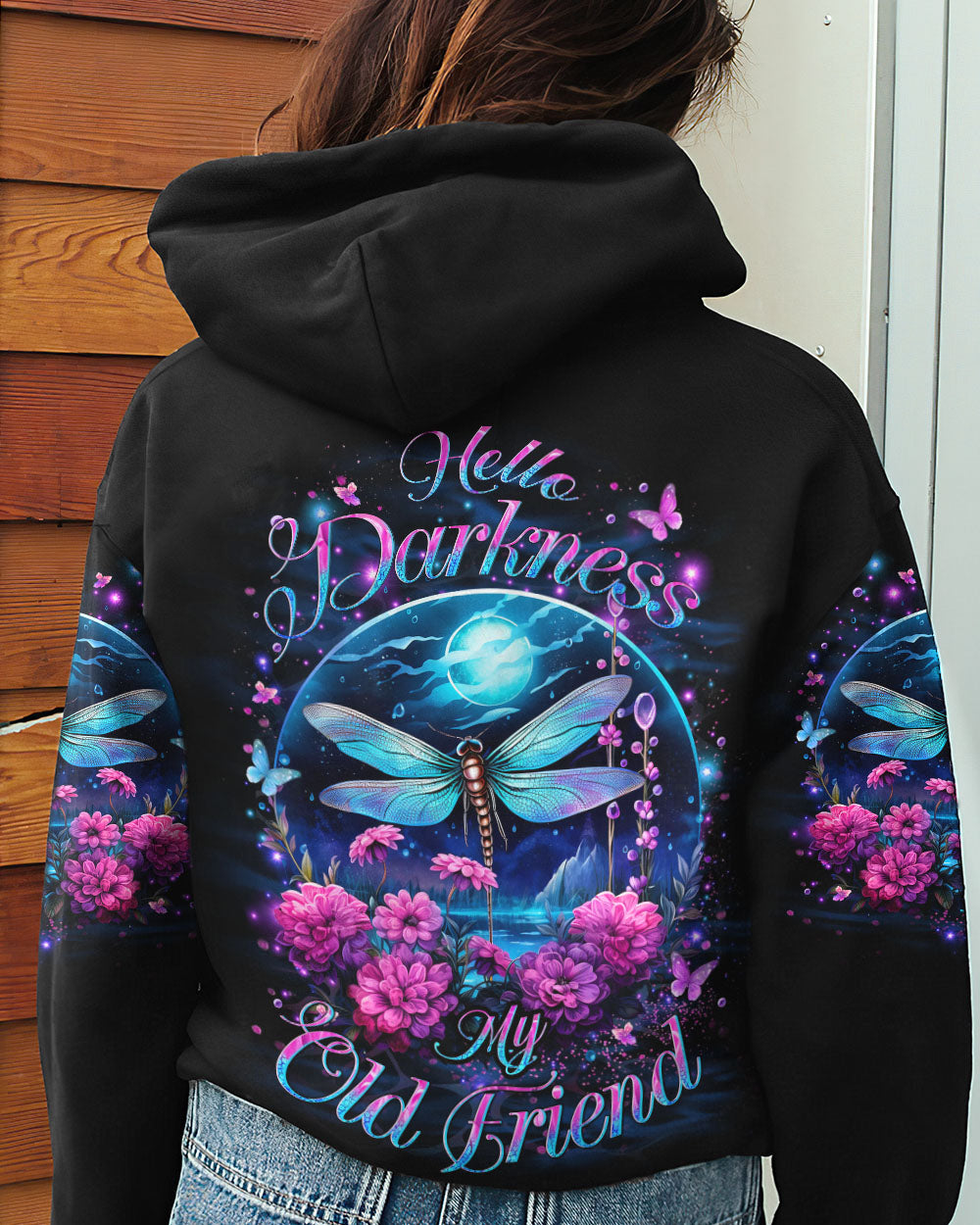 HELLO DARKNESS MY OLD FRIEND DRAGONFLY ALL OVER PRINT - YHLT1112232