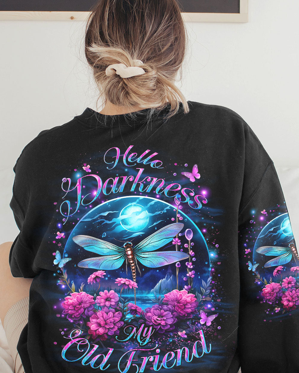 HELLO DARKNESS MY OLD FRIEND DRAGONFLY ALL OVER PRINT - YHLT1112232