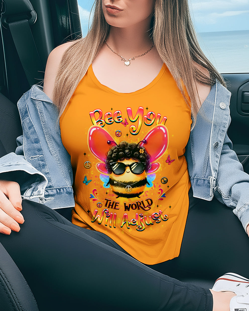 BEE YOU THE WORLD WILL ADJUST ALL OVER PRINT - YHLT1201263