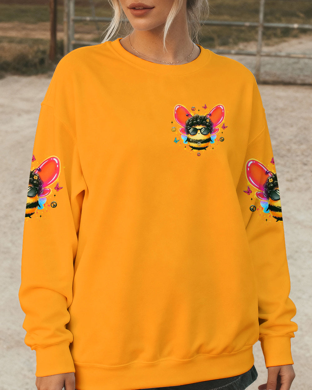 BEE YOU THE WORLD WILL ADJUST ALL OVER PRINT - YHLT1201263