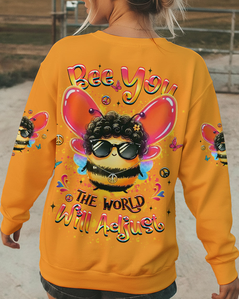 BEE YOU THE WORLD WILL ADJUST ALL OVER PRINT - YHLT1201263