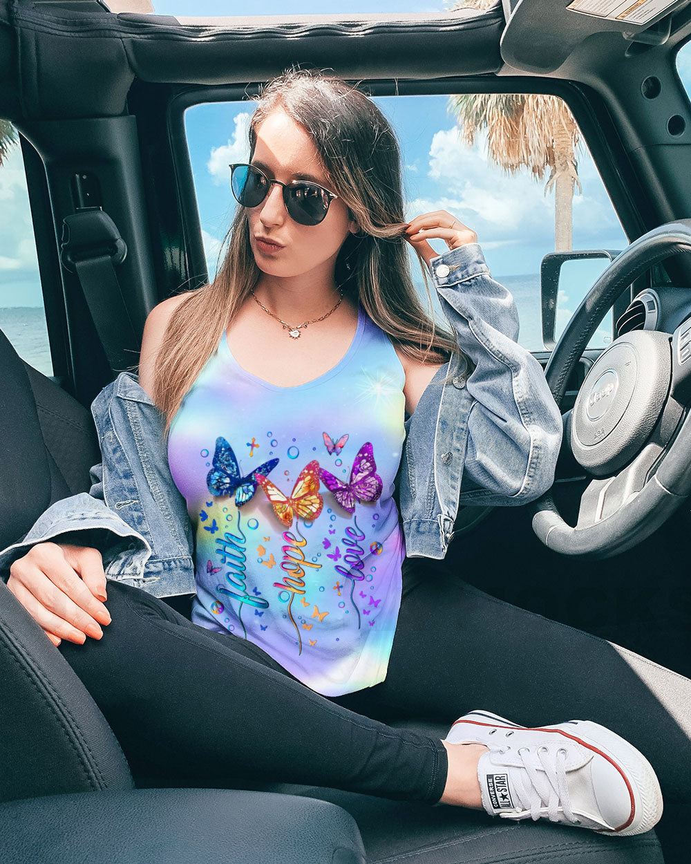 FAITH HOPE LOVE BUTTERFLY ALL OVER PRINT - YHLT1202253