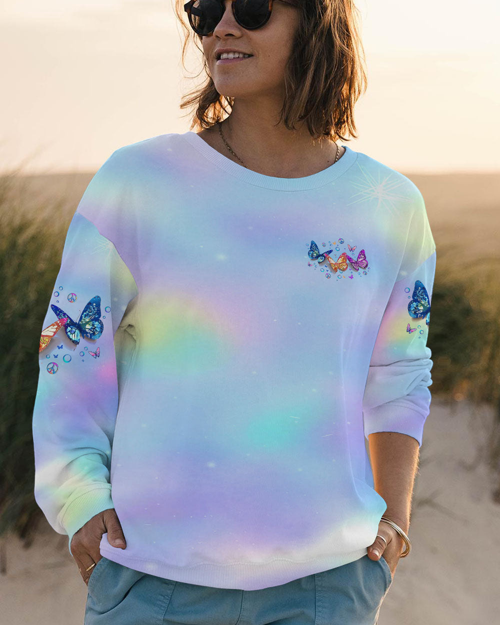 FAITH HOPE LOVE BUTTERFLY ALL OVER PRINT - YHLT1202253
