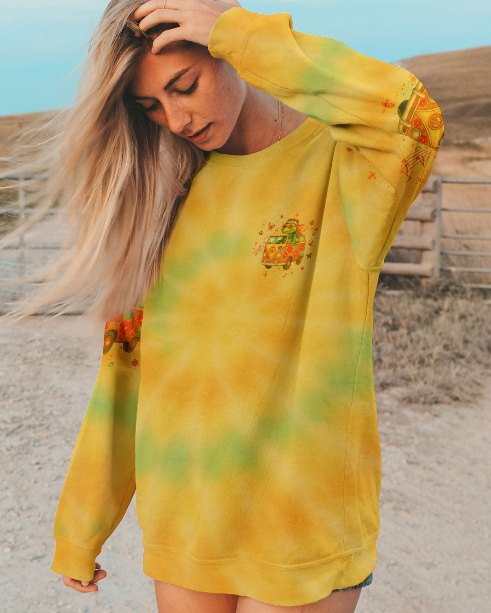 RUNNING AGAINST THE WIND CAR TIE DYE ALL OVER PRINT - YHLT1205251