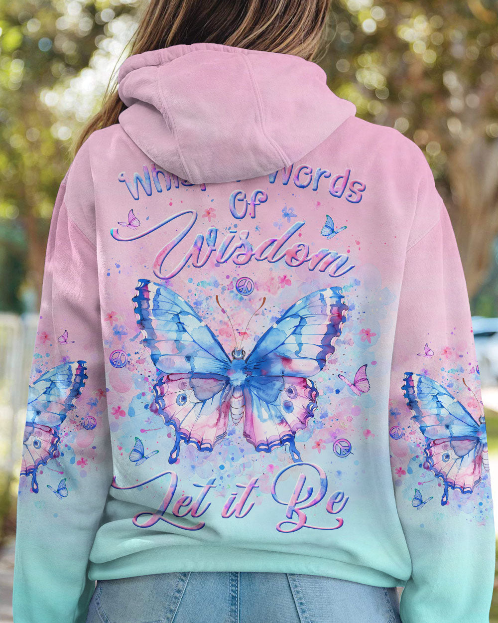 WHISPER WORDS OF WISDOM BUTTERFLY ALL OVER PRINT - YHLT1403241