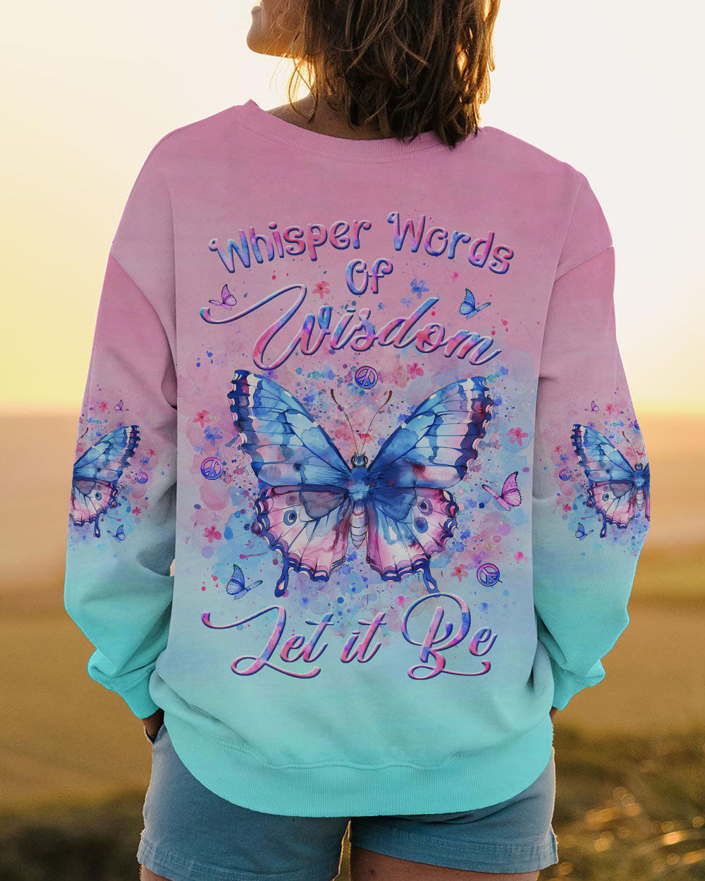 WHISPER WORDS OF WISDOM BUTTERFLY ALL OVER PRINT - YHLT1403241