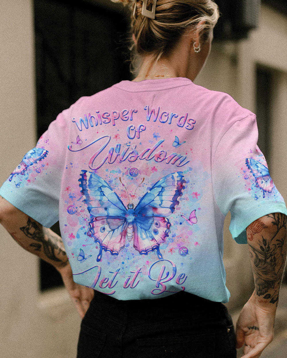WHISPER WORDS OF WISDOM BUTTERFLY ALL OVER PRINT - YHLT1403241