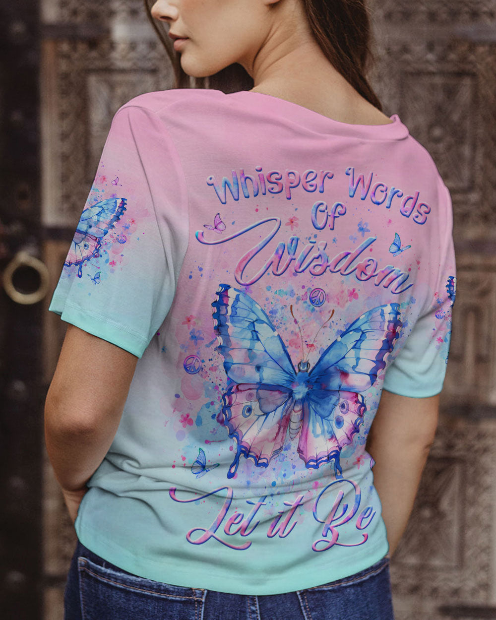 WHISPER WORDS OF WISDOM BUTTERFLY ALL OVER PRINT - YHLT1403241
