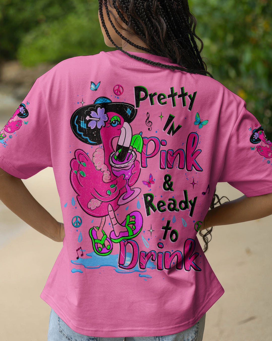 PRETTY IN PINK FLAMINGO ALL OVER PRINT - YHLT1404251