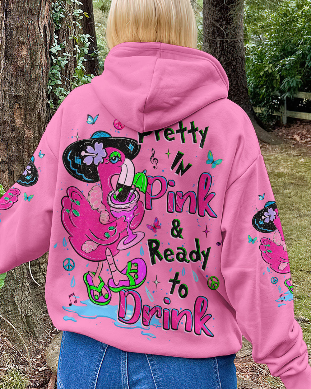 PRETTY IN PINK FLAMINGO ALL OVER PRINT - YHLT1404251