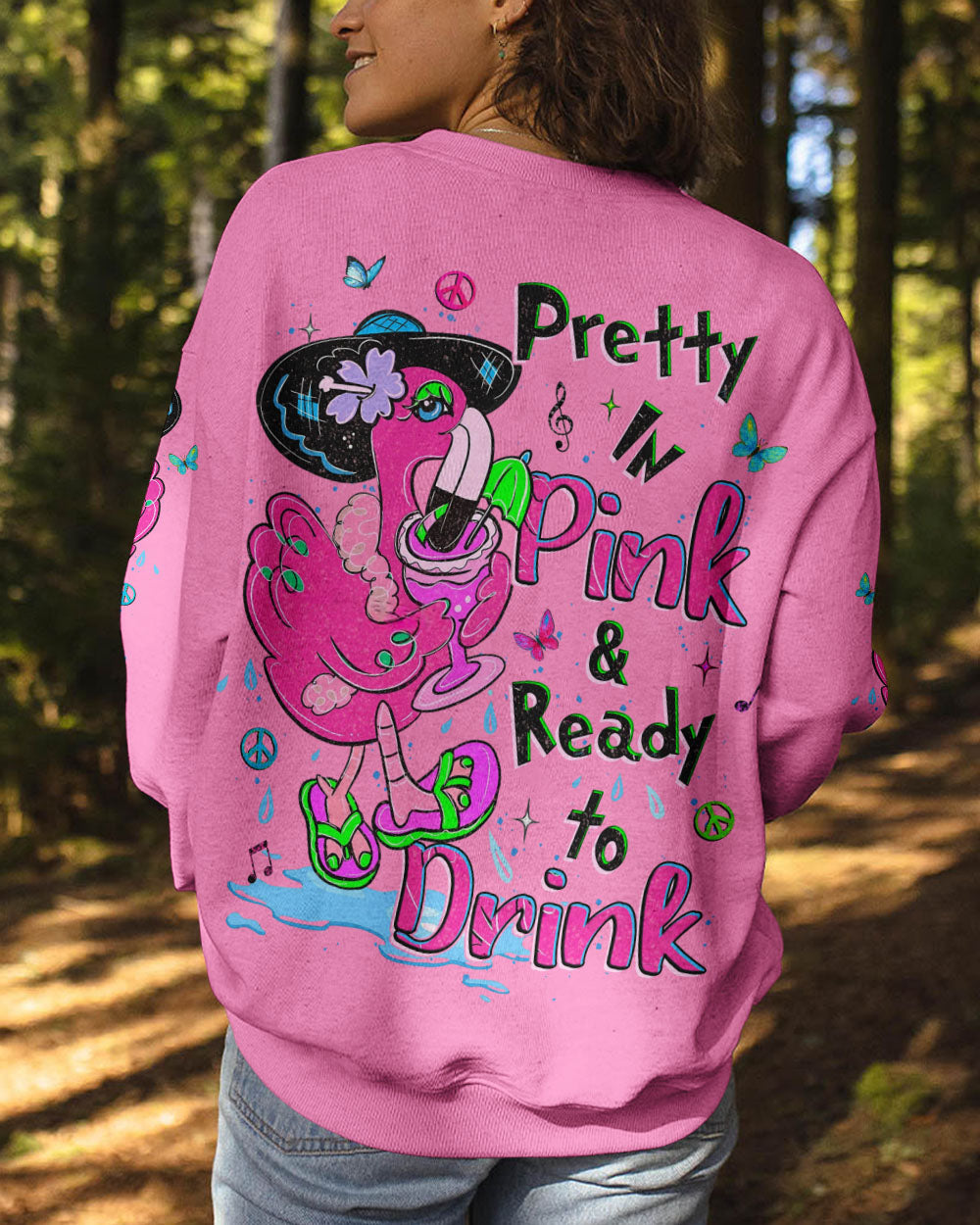 PRETTY IN PINK FLAMINGO ALL OVER PRINT - YHLT1404251