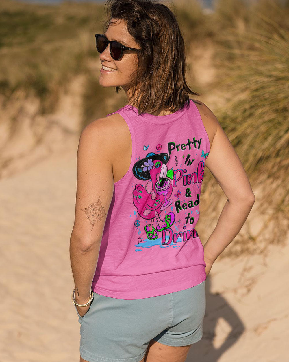 PRETTY IN PINK FLAMINGO ALL OVER PRINT - YHLT1404251