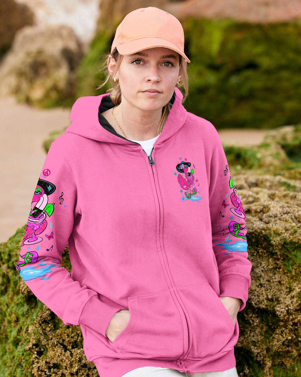 PRETTY IN PINK FLAMINGO ALL OVER PRINT - YHLT1404251