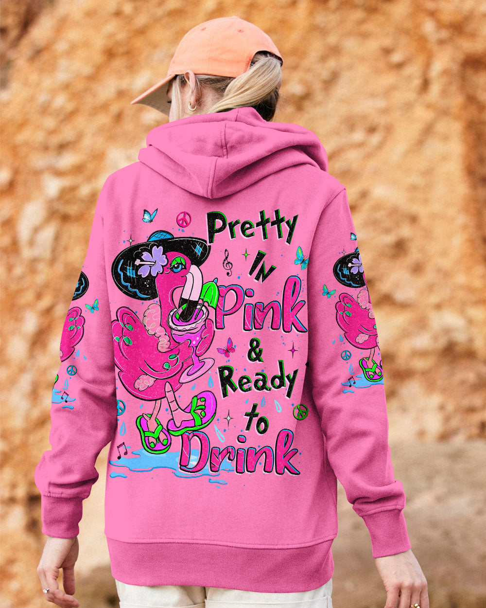 PRETTY IN PINK FLAMINGO ALL OVER PRINT - YHLT1404251