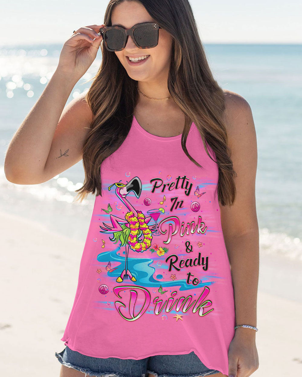 PRETTY IN PINK FLAMINGO ALL OVER PRINT - YHLT1406242