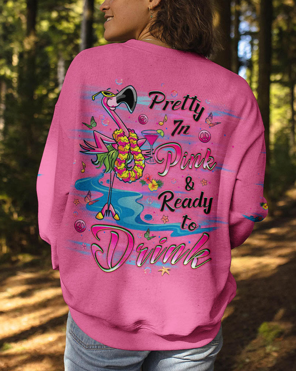 PRETTY IN PINK FLAMINGO ALL OVER PRINT - YHLT1406242