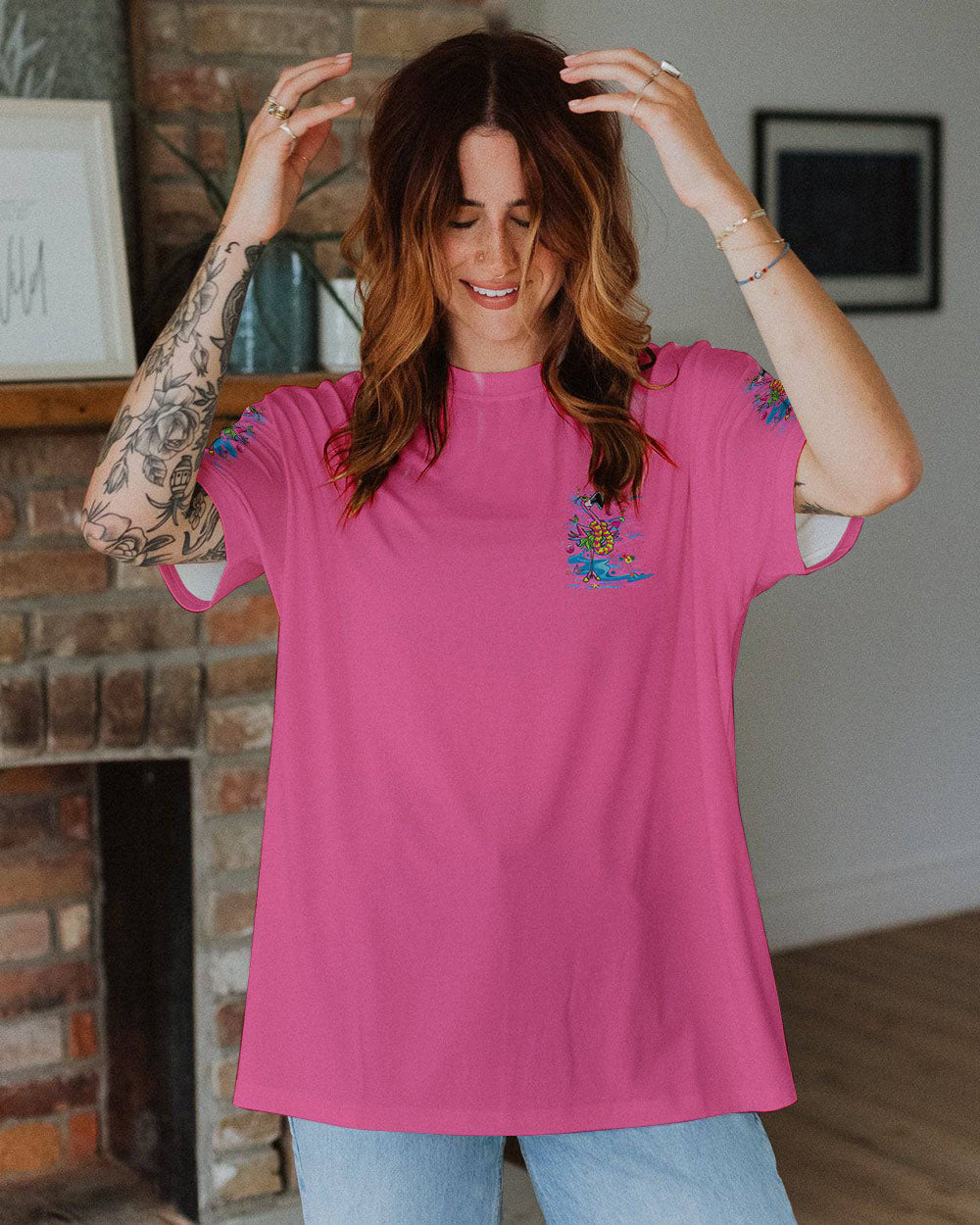 PRETTY IN PINK FLAMINGO ALL OVER PRINT - YHLT1406242